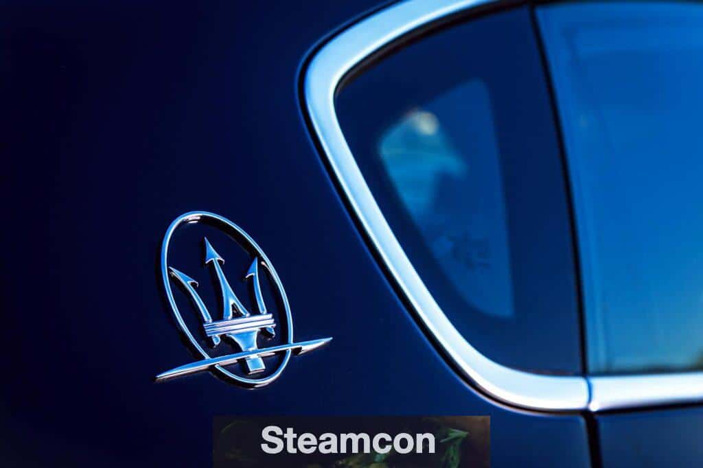 A Close-up Shot of a Luxury Car Logo