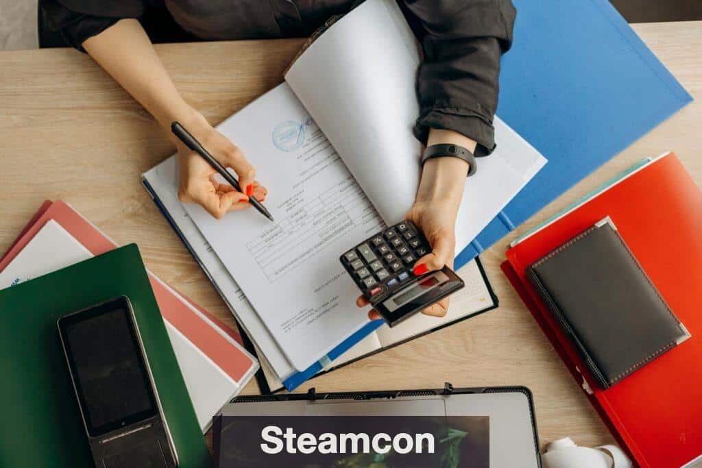 A Person Examining Documents