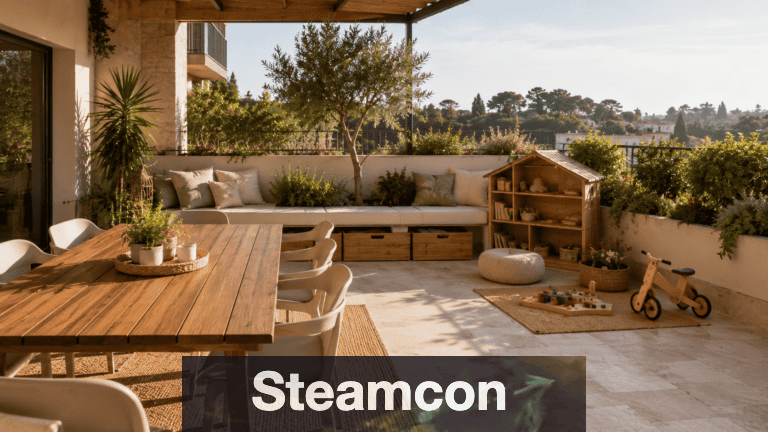Cómo preparar una terraza familiar segura y cómoda para niños
